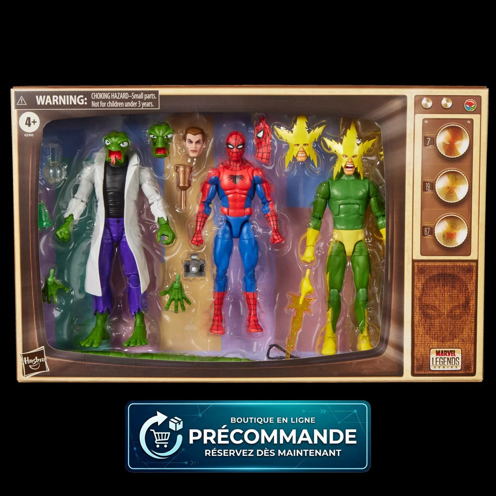 Marvel Legends Series : coffret Spider-Man, le Lézard de Marvel et Electro de Marvel