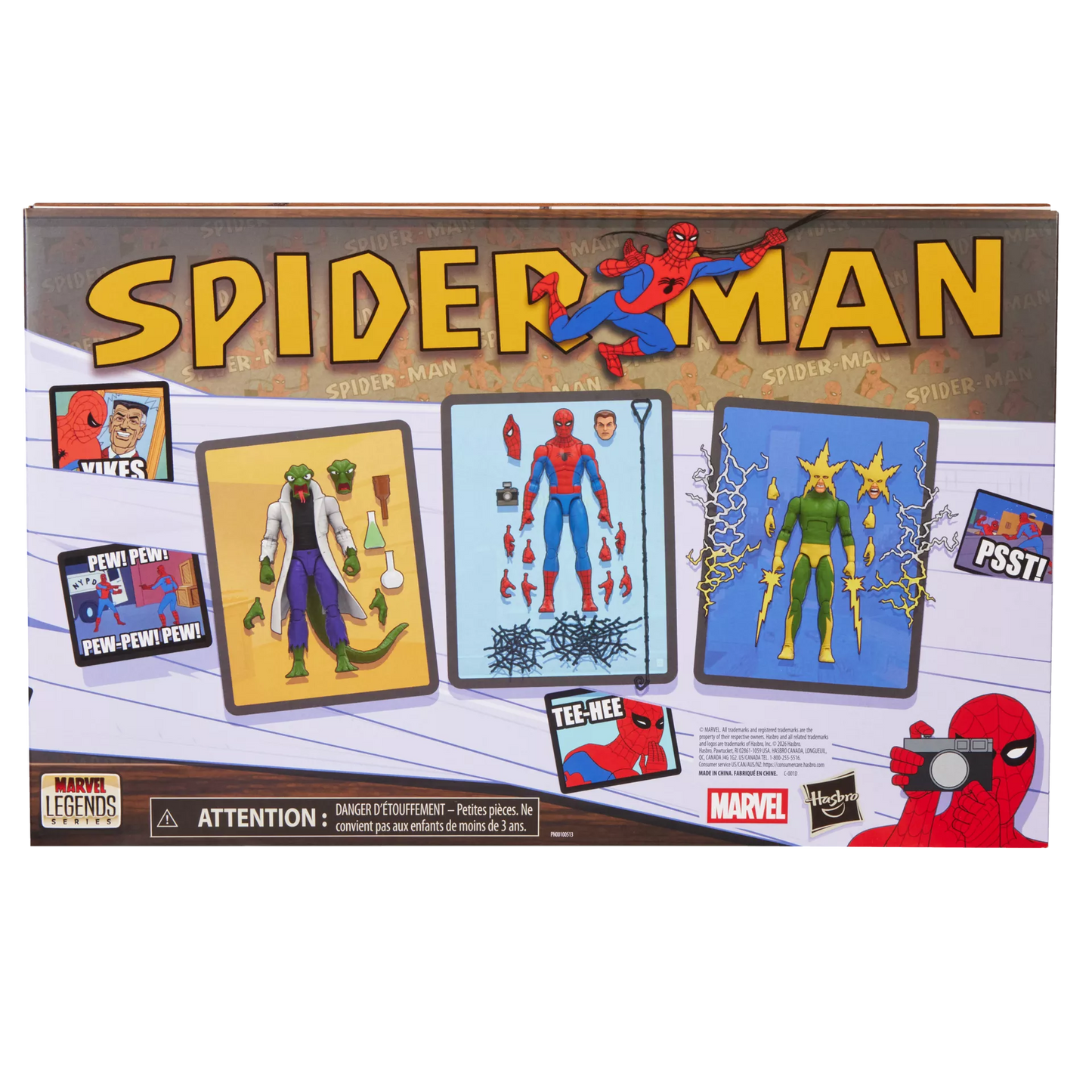 Marvel Legends Series : coffret Spider-Man, le Lézard de Marvel et Electro de Marvel