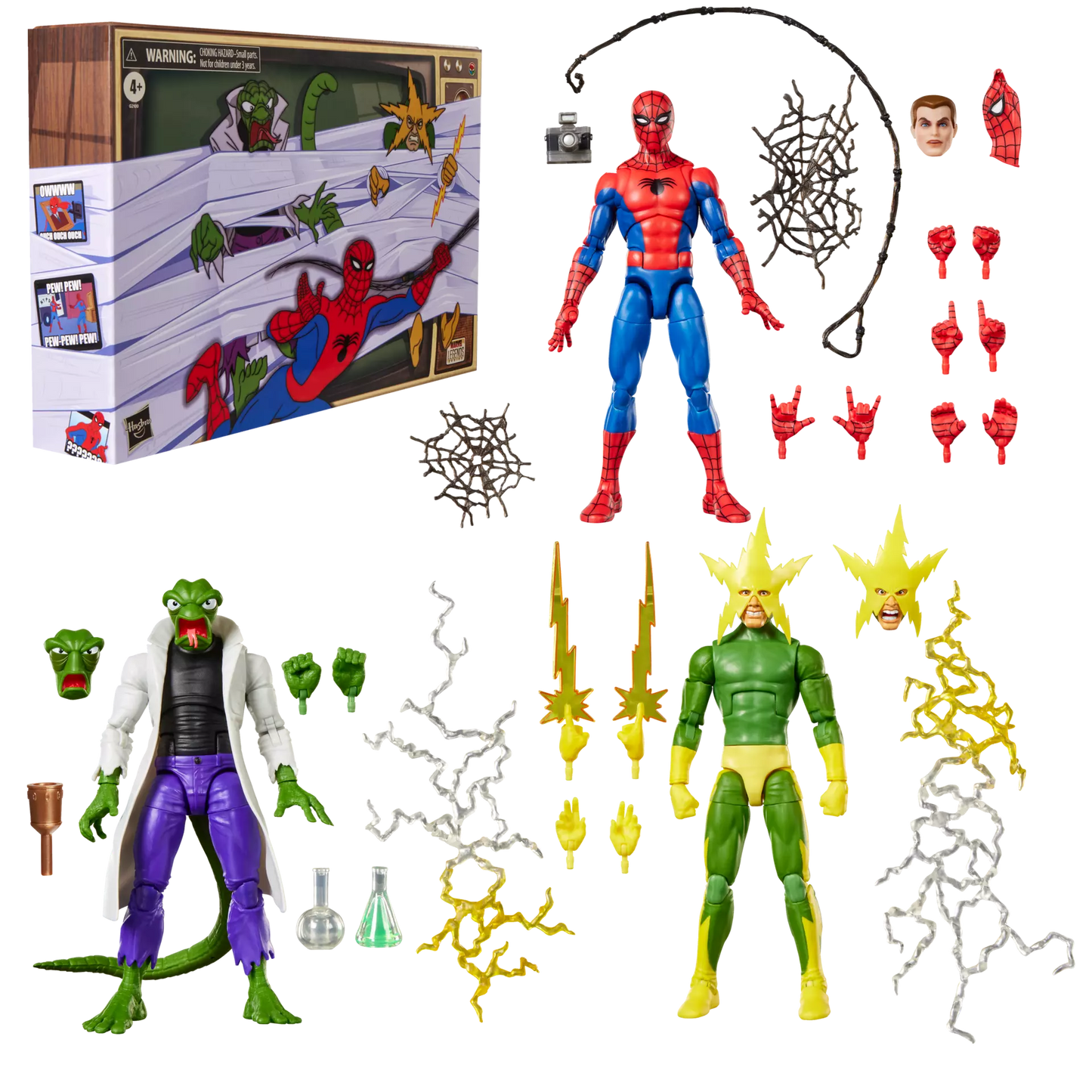 Marvel Legends Series : coffret Spider-Man, le Lézard de Marvel et Electro de Marvel
