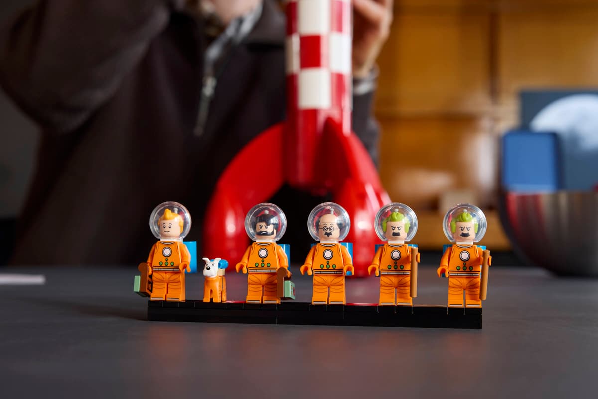 Briques de construction LEGO Icons La Fusée Lunaire de Tintin, modèle détaillé inspiré de l'œuvre d'Hergé