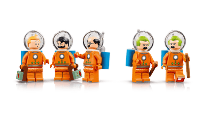 Briques de construction LEGO Icons La Fusée Lunaire de Tintin, modèle détaillé inspiré de l'œuvre d'Hergé
