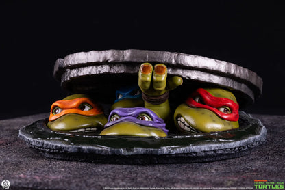 Statuette TMNT Tortues Ninja à l’échelle 1:4 de PCS Collectibles, figurine détaillée des Teenage Mutant Ninja Turtles.