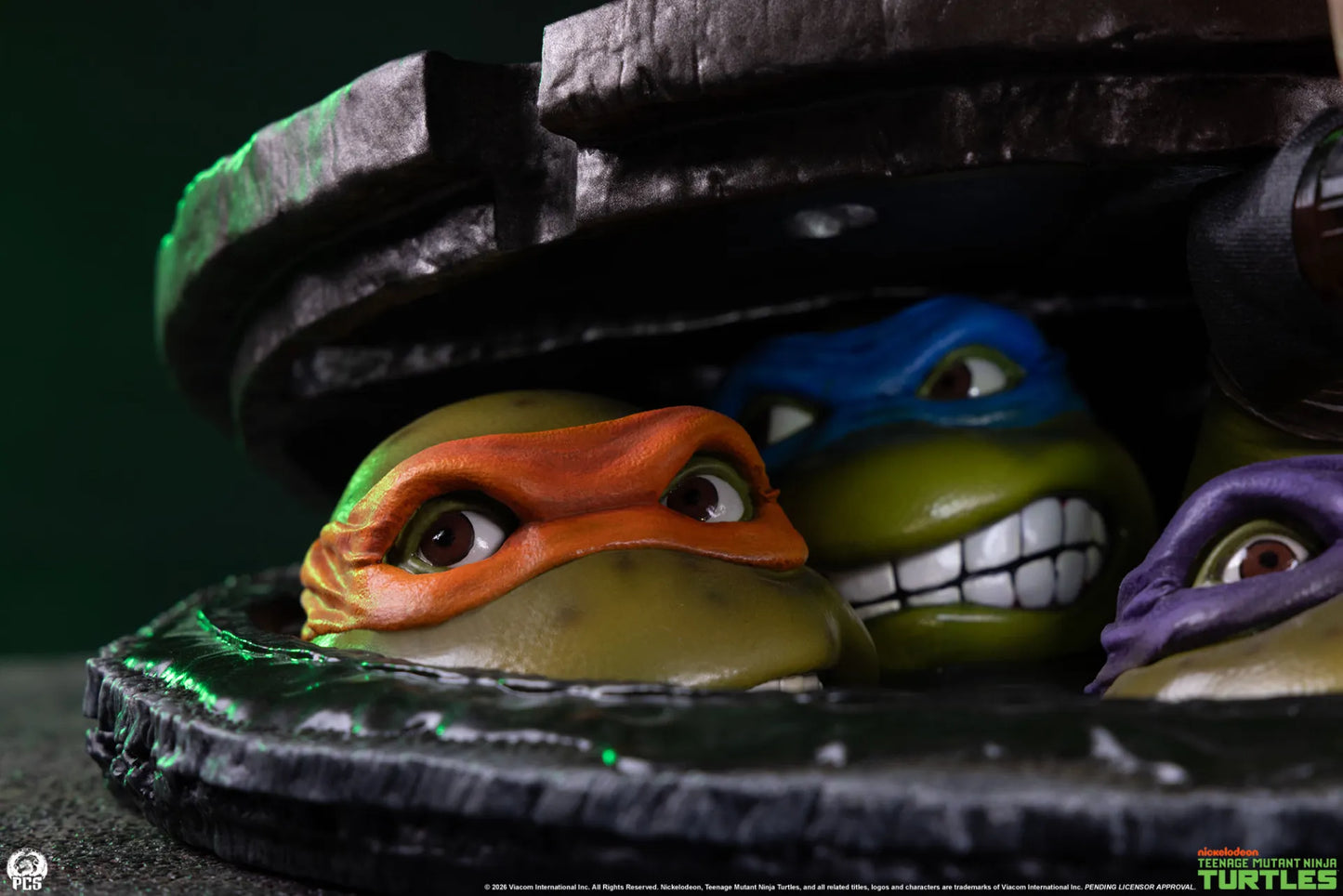 Statuette TMNT Teenage Mutant Ninja Turtles en figurine de collection 1:4, édition de table PCS Collectibles, détails colorés et sculptés