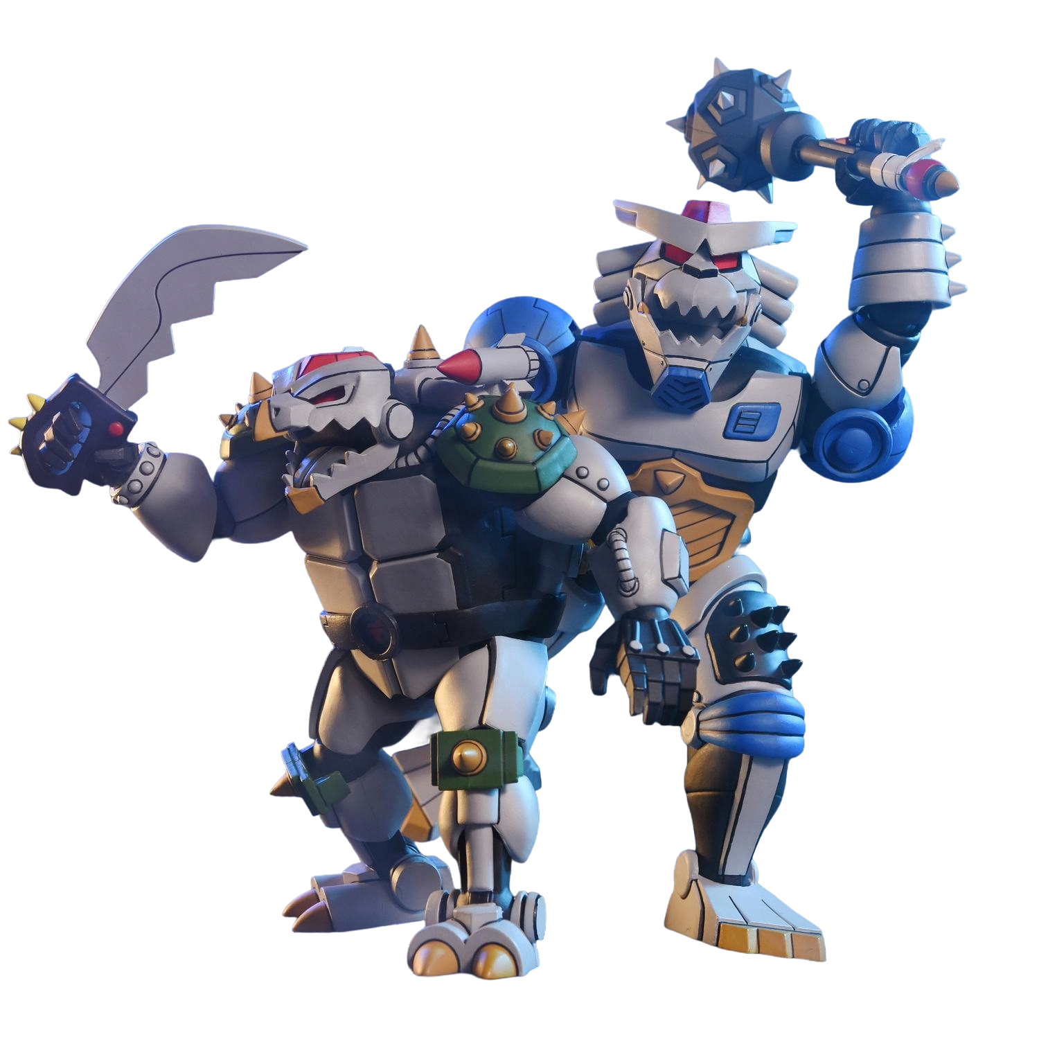 Figurines TMNT Robo Tokka et Rahzar de Neca, Tortues ninja 1987, édition Cartoon, modèles détaillés pour collectionneur.