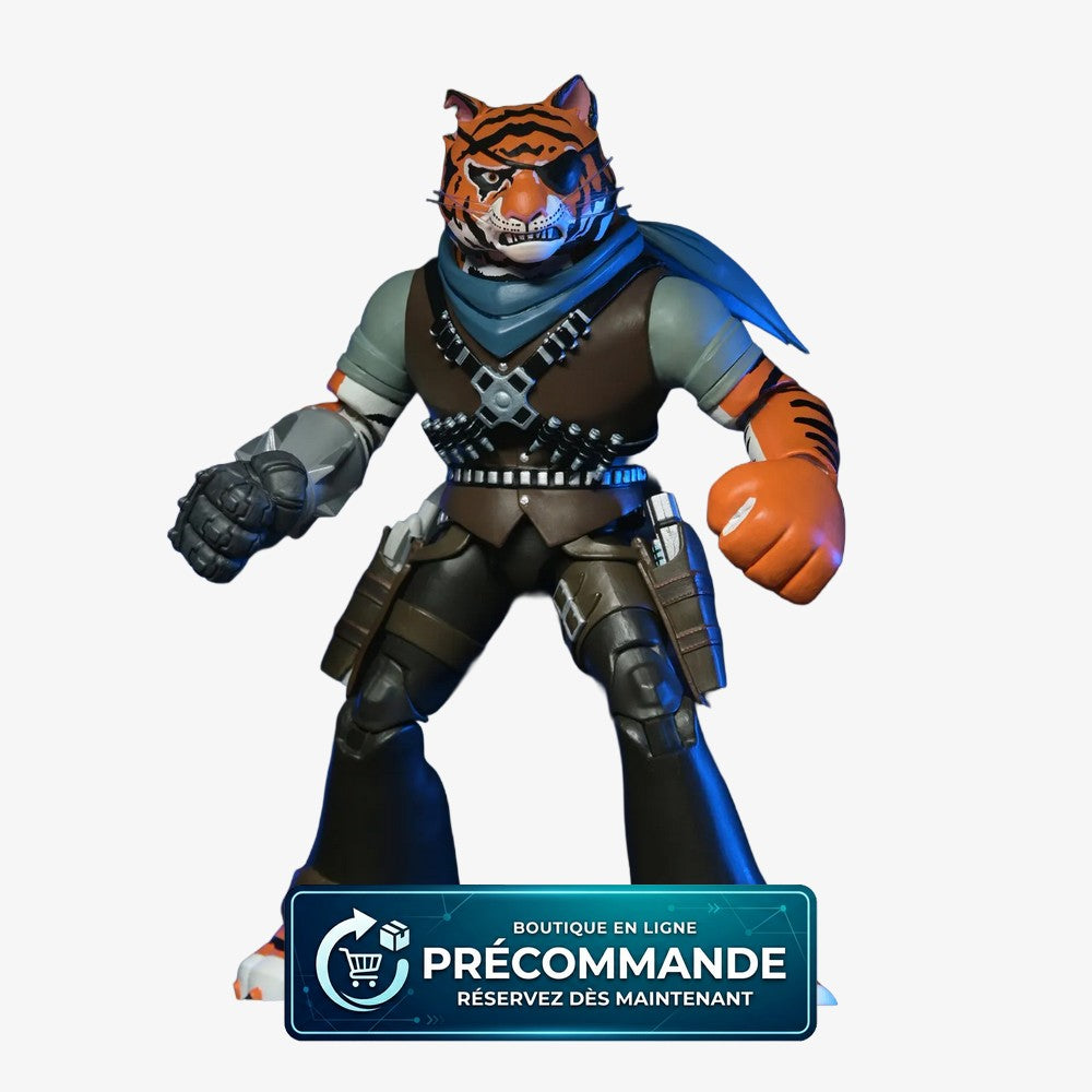 Figurine Neca Turtle Ninja Ultimate Tiger Claw 2012, personnage de la série TMNT, en pose détaillée, édition Cartoon.