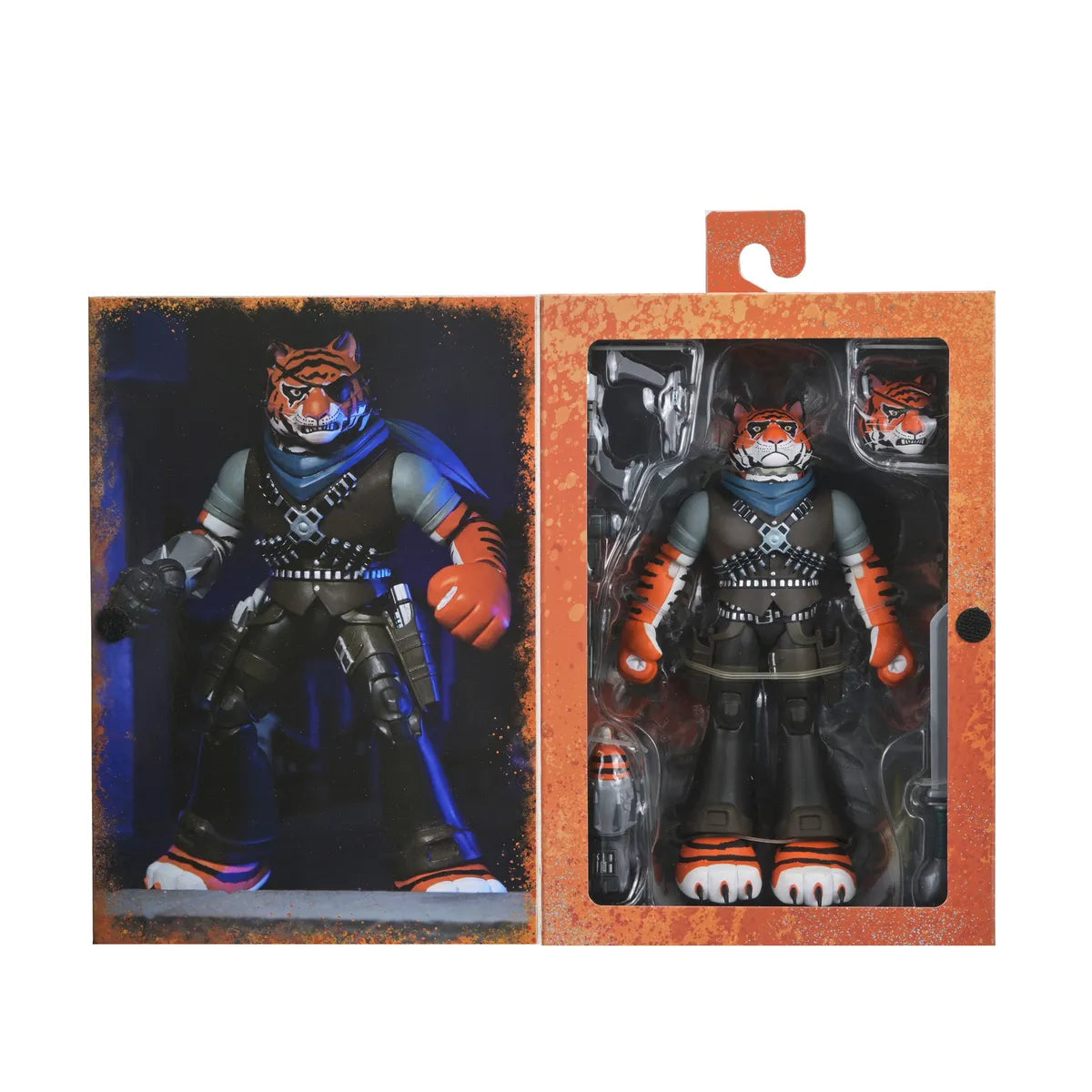 figurine Neca Turtle Ninja ultime Tiger Claw, personnage de la série TMNT 2012, détail précis, pose dynamique, édition Cartoon