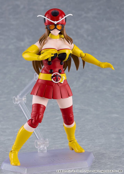 Figurine Figma Tojima Wants to Be a Kamen Rider, Yuriko Okada, version Electro-Wave Human Tackle, 14 cm, par Good Smile Company