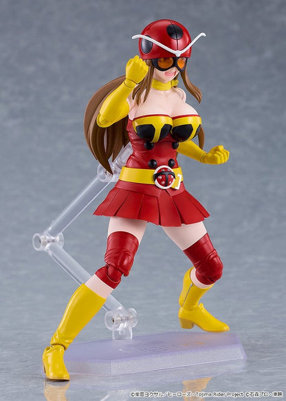 Figurine Figma Tojima Wants to Be a Kamen Rider, personnage Yuriko Okada, version Electro-Wave Human Tackle, 14 cm, Good Smile Company