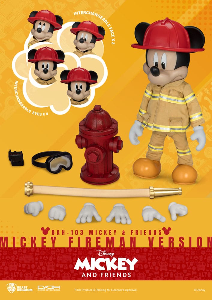 Mickey & Friends figurine Dynamic Action Heroes 1/9 Mickey Fireman Ver. 24 cm - Toys Legacy Collection