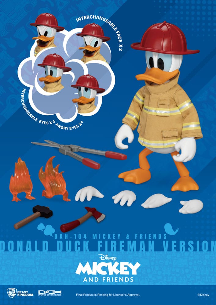 Mickey & Friends : Donald Duck Fireman Ver. 24 cm Dynamic Action Heroes - Toys Legacy Collection