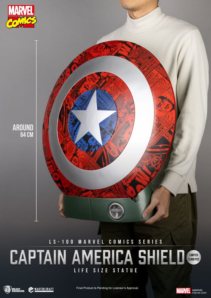 Marvel Comics PVC Captain America Bouclier Life Size Statue 64 cm