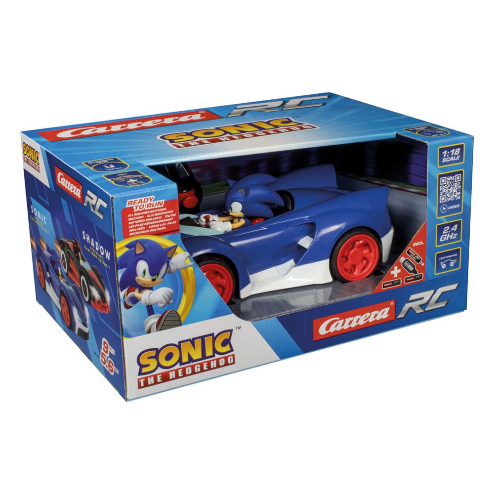 Sonic the Hedgehog Cart Voiture télécommandée RC 1/18 2,4GHz Sonic - Toys Legacy Collection