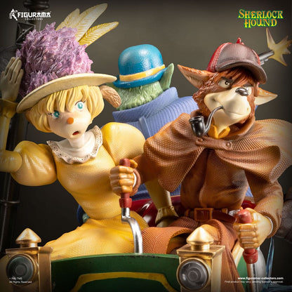 Sherlock Hound statuette Elite Diorama 1/8 Sherlock, Watson & Mrs. Hudson 56 cm