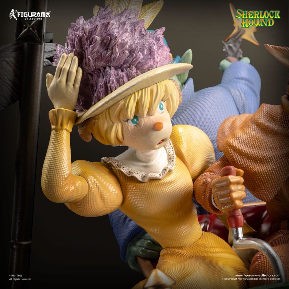 Sherlock Hound statuette Elite Diorama 1/8 Sherlock, Watson & Mrs. Hudson 56 cm