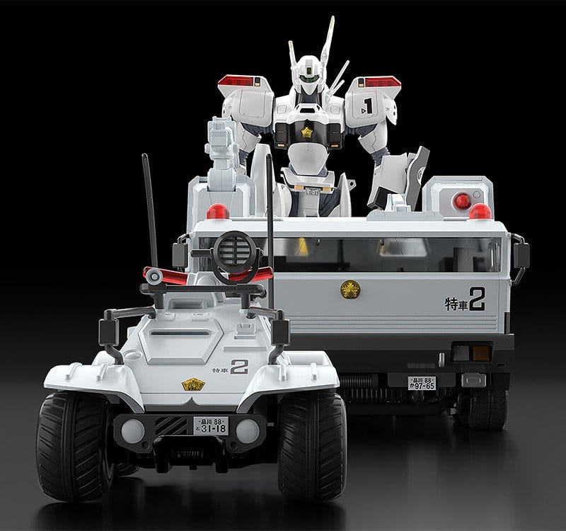 Mobile Police Patlabor figurines Plastic Model Kit Moderoid 1/60 Type 98 Special Command Vehicle & Type 99 Special Labor Carrier (re-run) - Toys Legacy Collection