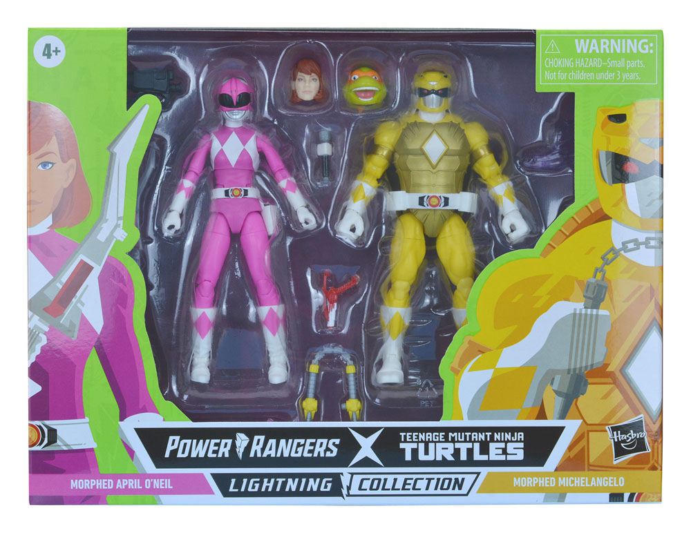 Power Rangers x TMNT Lightning Collection figurines 2022 Morphed April O´Neil & Michelangelo - Toys Legacy Collection