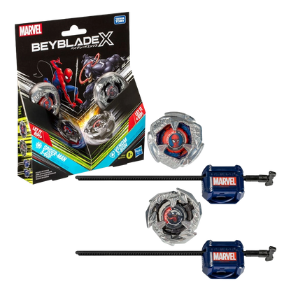 Beyblade X Marvel Collab Spider-Man 3-60F vs. Venom 3-80N