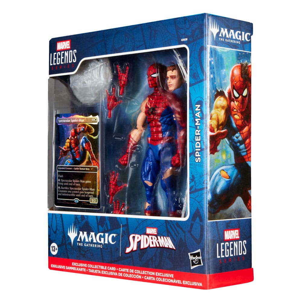 Marvel Legends Magic: The Gathering figurine Battle-Damaged Spider-Man (avec carte premium exclusive) 15 cm - Toys Legacy Collection
