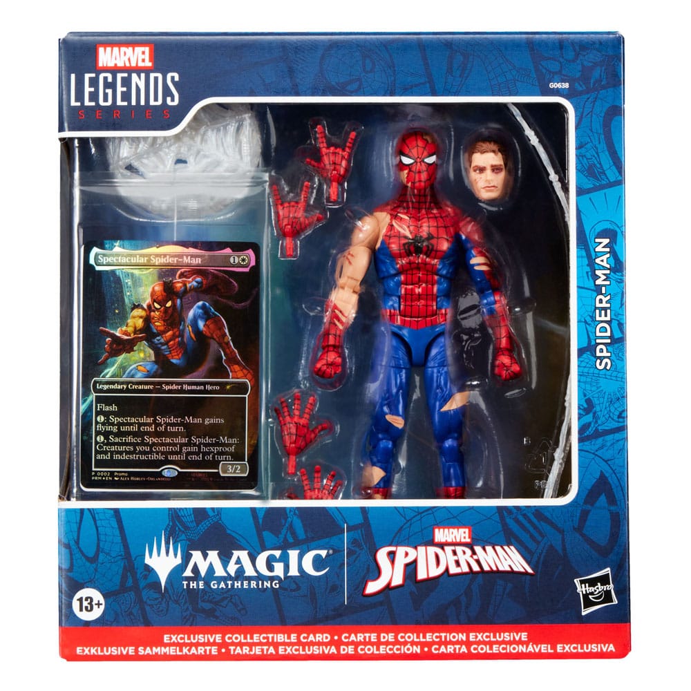 Marvel Legends Magic: The Gathering figurine Battle-Damaged Spider-Man (avec carte premium exclusive) 15 cm - Toys Legacy Collection