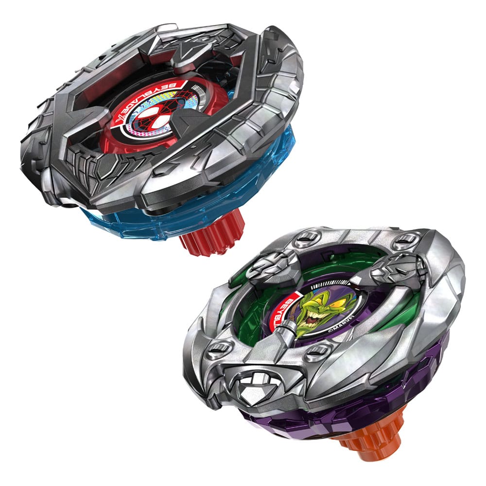 Collaboration Beyblade X et Marvel Miles Morales 1-60GN contre Green Goblin 9-80HT