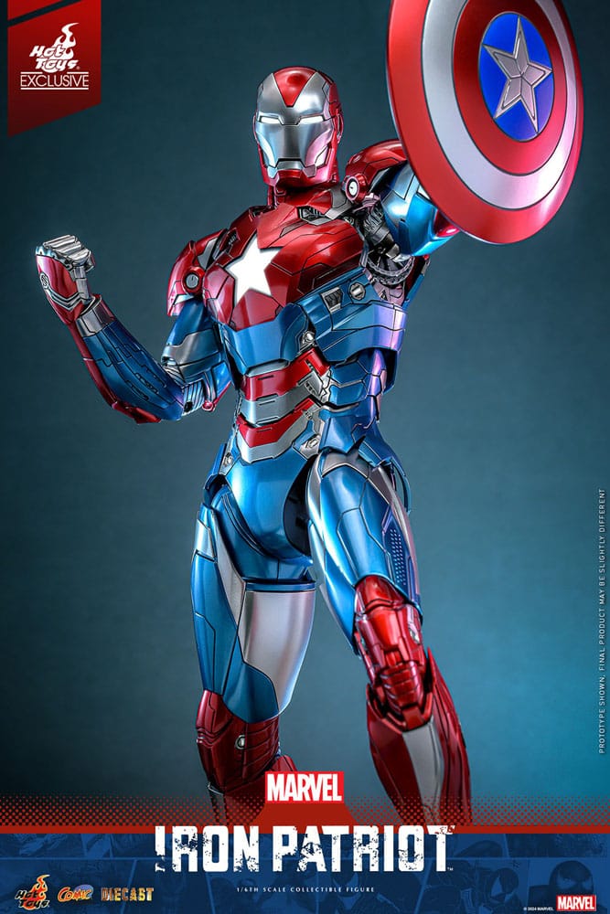 Marvel figurine Comic Masterpiece Diecast 1/6 Iron Patriot Hot Toys Exclusive 32 cm