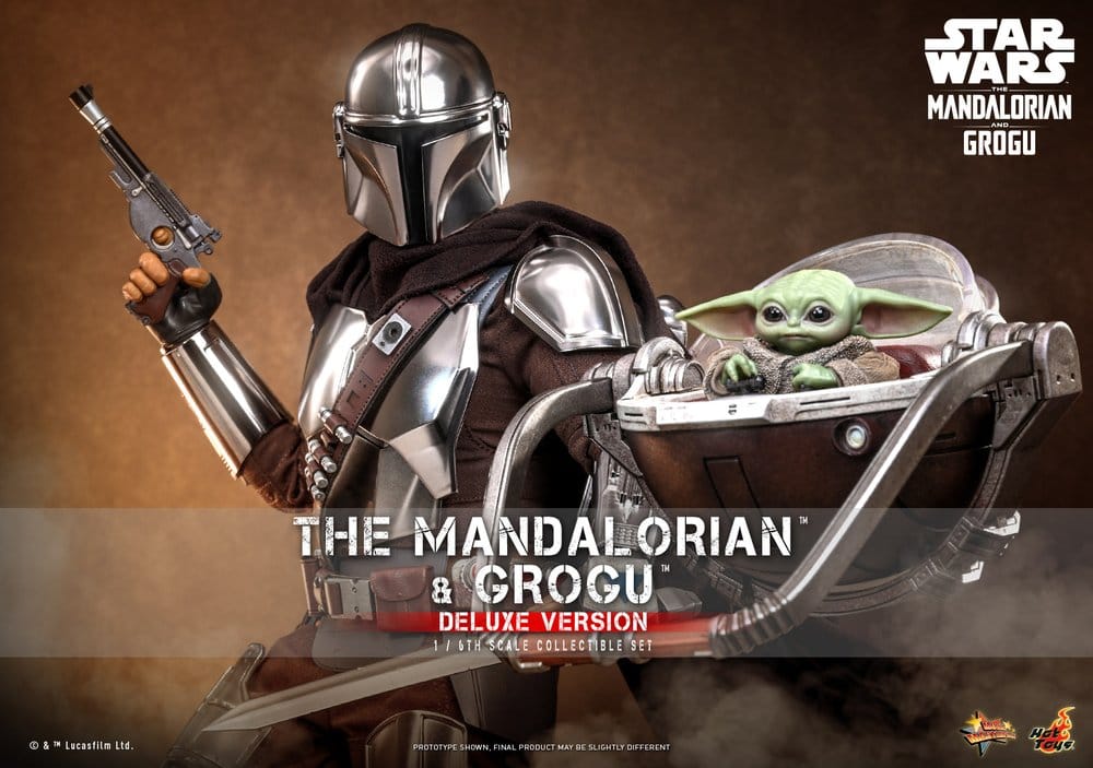 Star Wars: The Mandalorian & Grogu Movie Masterpiece figurine 1/6 The Mandalorian and Grogu (Deluxe Version) 31 cm - Toys Legacy Collection