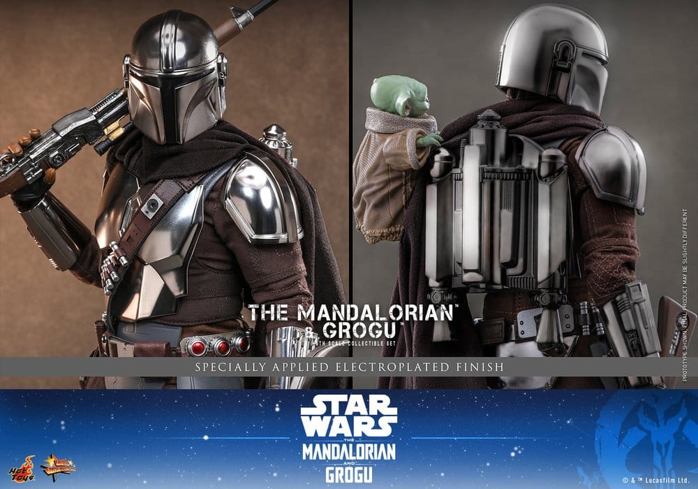 Star Wars: The Mandalorian & Grogu Movie Masterpiece figurine 1/6 The Mandalorian and Grogu 31 cm - Toys Legacy Collection