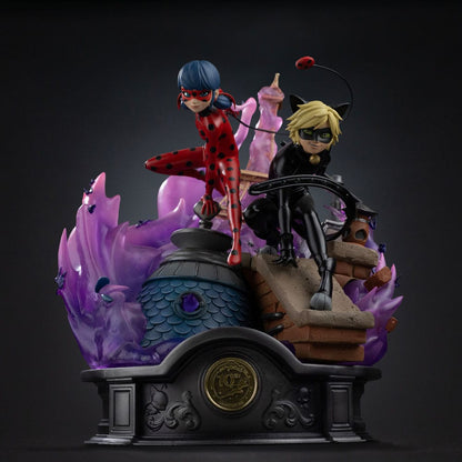 Miraculous statuette 1/10 Deluxe Art Scale Lady Bug and Cat Noir Signed Edition 23 cm