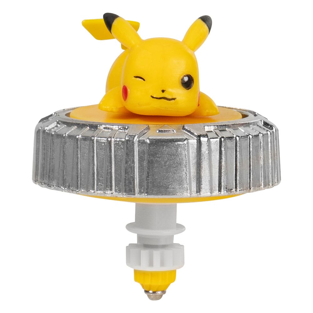Figurine Pokémon Jazwares Battle Spinner et arène avec Pokémon colorés et détails vibrants, pour collection et jeux.