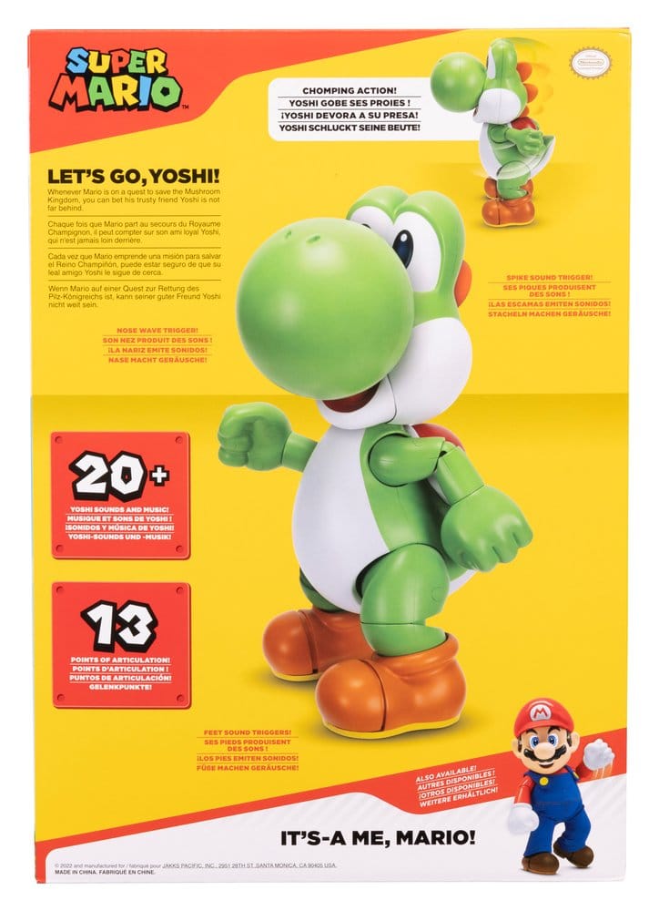 World of Nintendo figurine parlante Let's Go! Yoshi! 36 cm