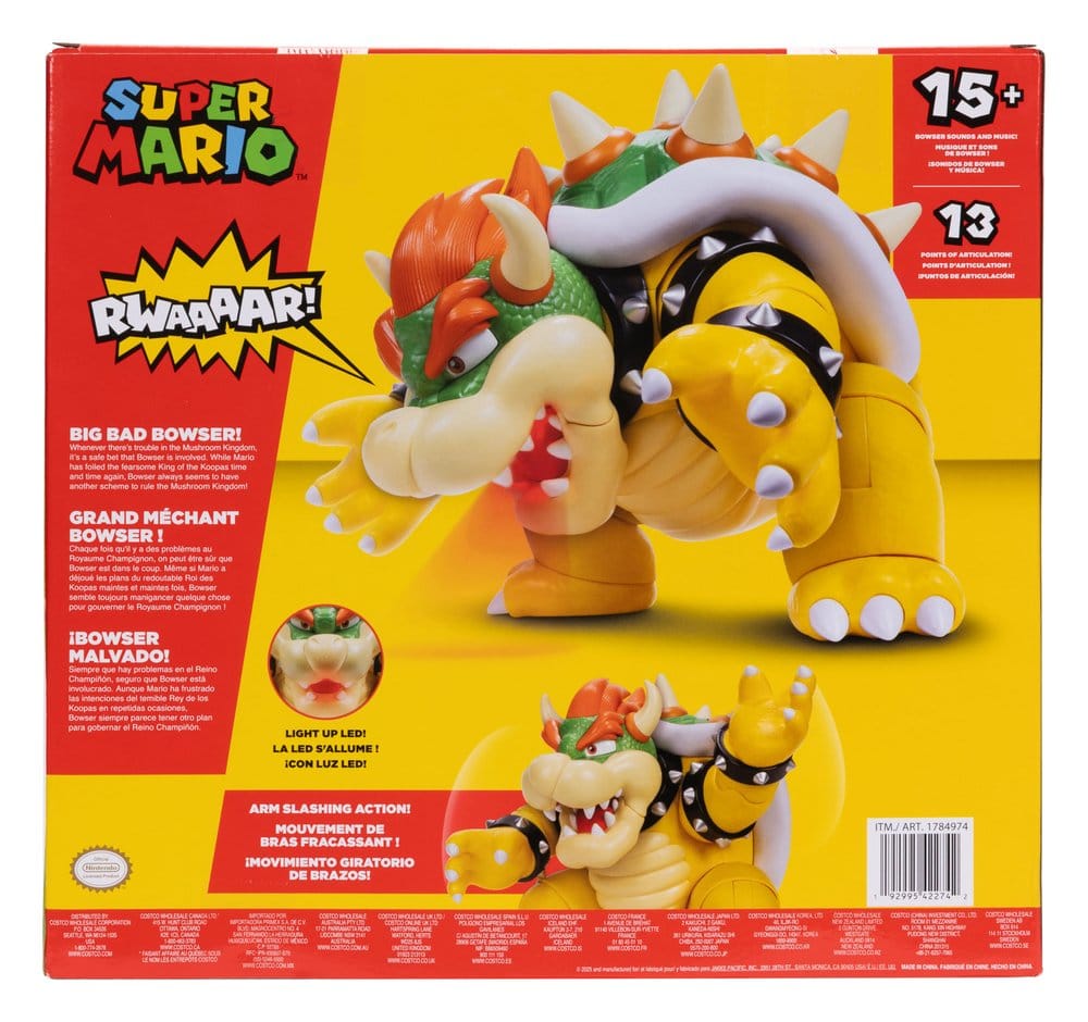 Super Mario figurine Big Bad Bowser 30 cm - Toys Legacy Collection