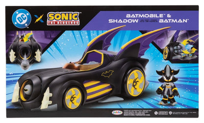 DC x Sonic - The Hedgehog figurine avec véhicule Shadow Batman & Batmobile