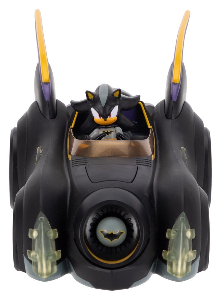 DC x Sonic - The Hedgehog figurine avec véhicule Shadow Batman & Batmobile