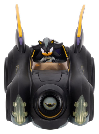 DC x Sonic - The Hedgehog figurine avec véhicule Shadow Batman & Batmobile