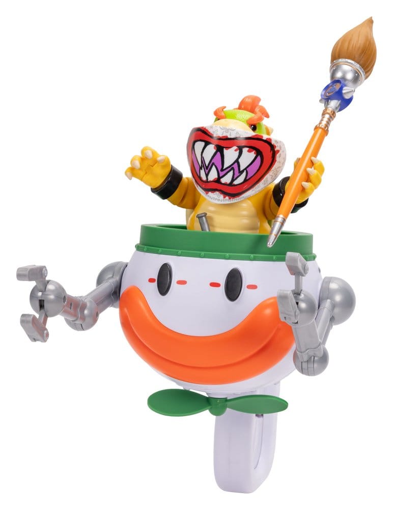 Super Mario Galaxy, le film figurine Bowser Jr. with Clown Car 13 cm - Toys Legacy Collection