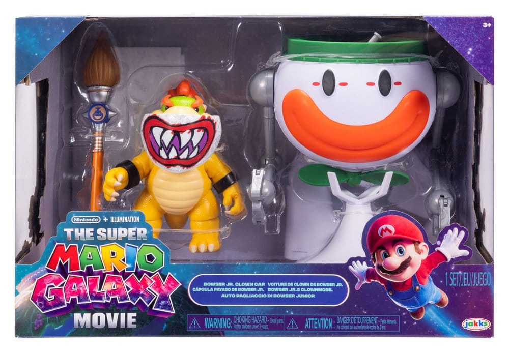 Super Mario Galaxy, le film figurine Bowser Jr. with Clown Car 13 cm - Toys Legacy Collection