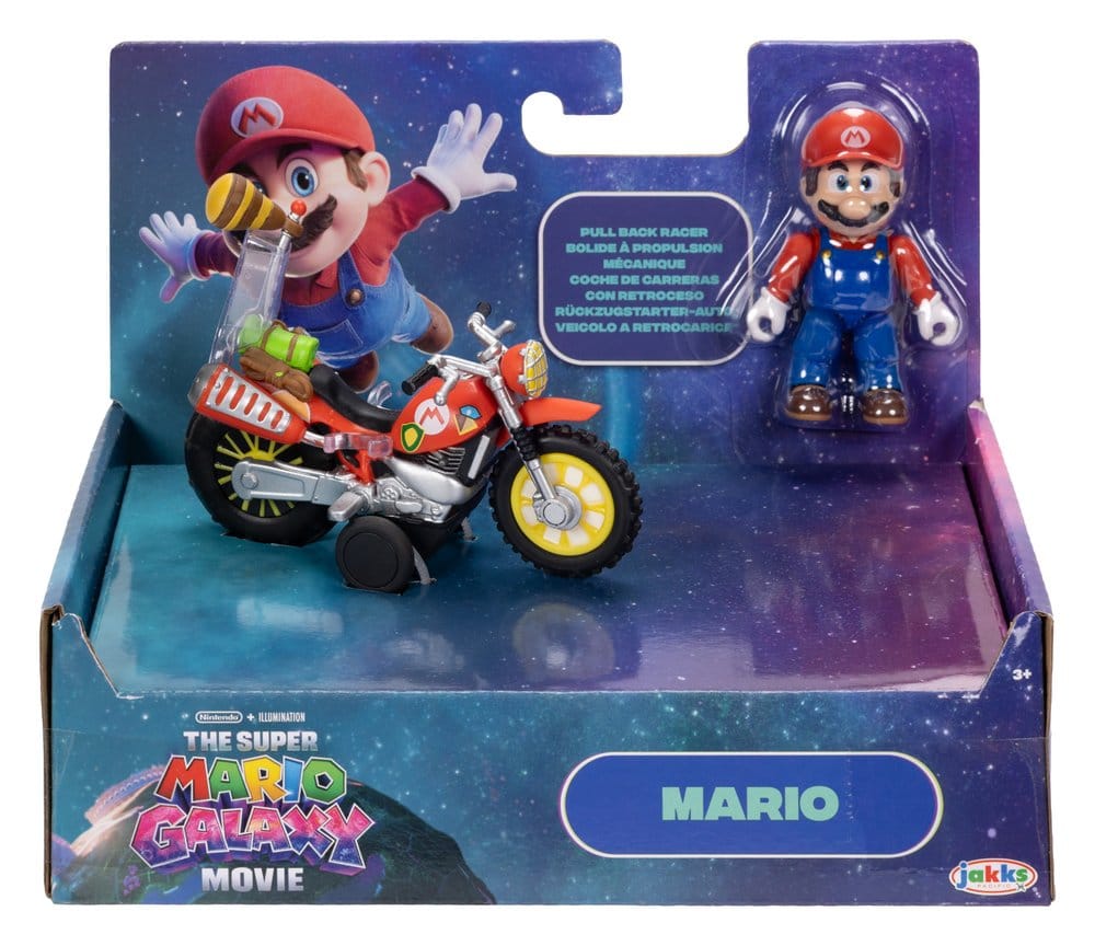 Super Mario Galaxy, le film figurine avec Moto à Rétrofriction Mario - Toys Legacy Collection