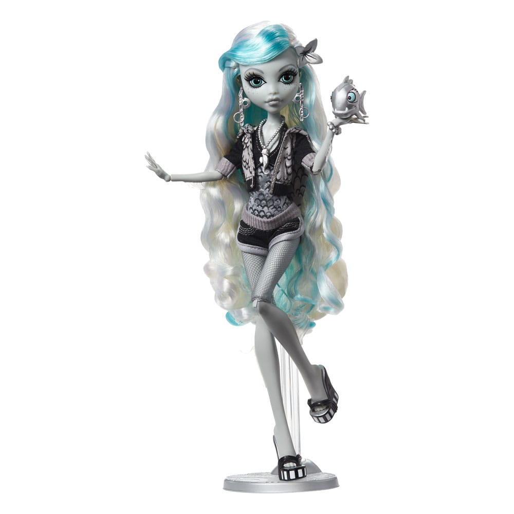 Vente flash/ Quantité limitée : Monster High poupée Reel Drama Lagoona Blue en Noir et Blanc - Toys Legacy Collection