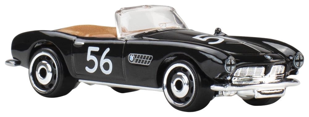 Véhicule en métal Hot Wheels Silver Series 1/64 Vintage Mattel, finition argentée, détails authentiques, vue de face.