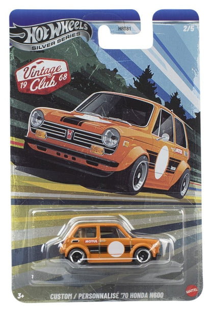 Véhicule Hot Wheels Silver Series Mattel en métal die-cast vintage 1/64, modèle 979J, vue de face.