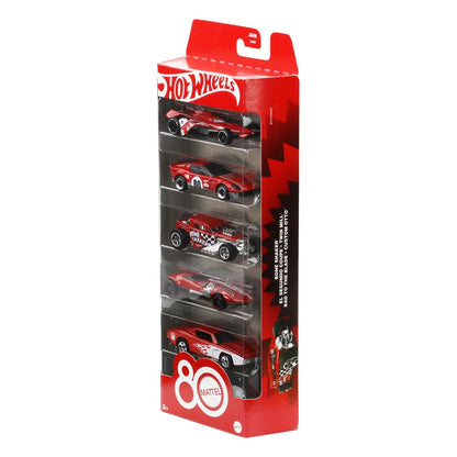 Hot Wheels pack 5 véhicules métal 1/64 80th Anniversary - Toys Legacy Collection