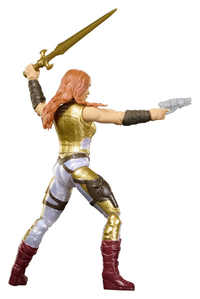 Figurine Teela Masters of the Universe 2026 Movie de 14 cm, modèle de la marque Mattel, montrant la figurine avec détails colorés