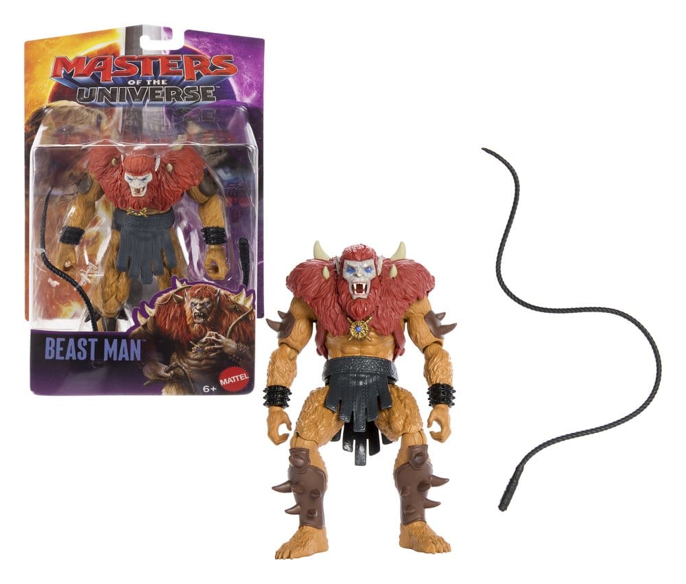 Figurine Beast Man de la collection Masters of the Universe Movie Chronicles, 14 cm, fabriquée par Mattel, montrant la figurine détaillée.
