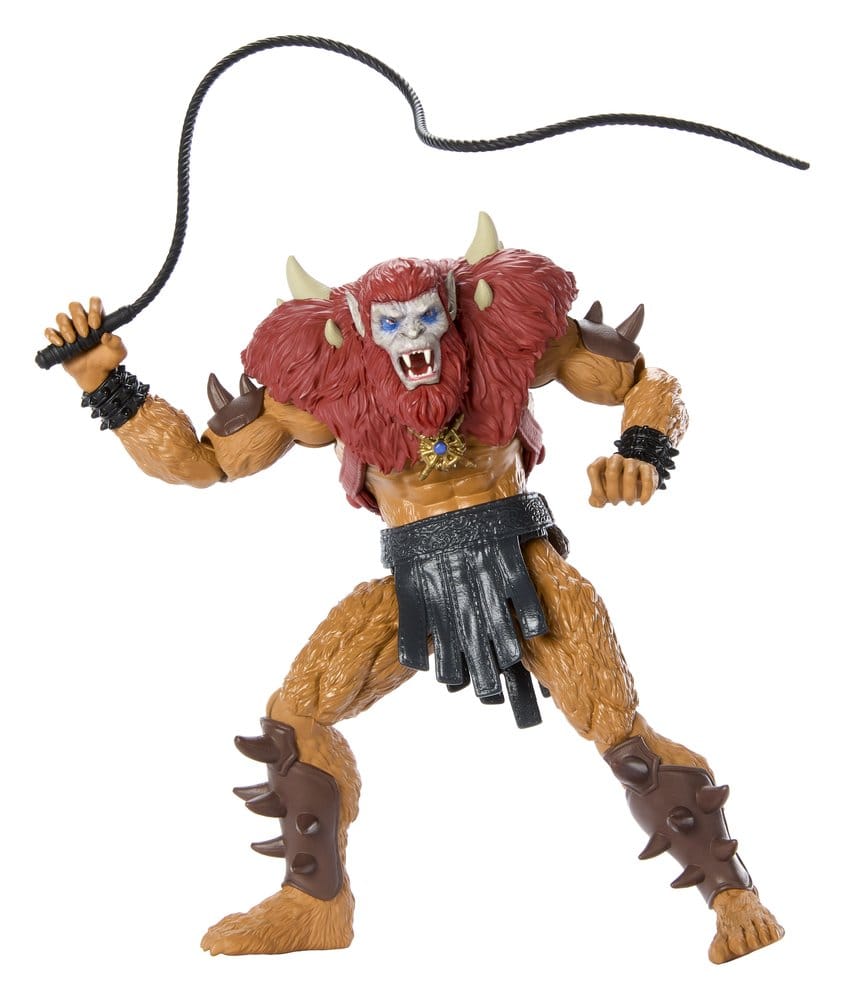 Figurine Beast Man de la collection Masters of the Universe Movie Chronicles de Mattel, 14 cm, détail de la figurine en pose dynamique.
