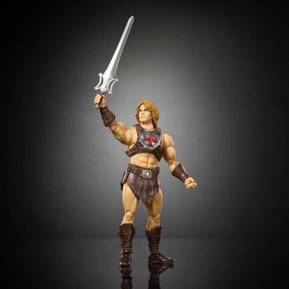 Figurine He-Man (Musclor) de Masters of the Universe Movie Chronicles de Mattel, vue de face avec détails de la figurine.