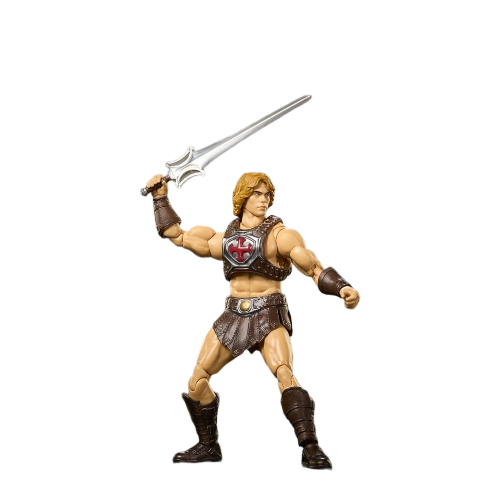 Figurine Musclor (He-Man) de la collection Masters of the Universe Movie Chronicles par Mattel, visible avec détails de la figurine.