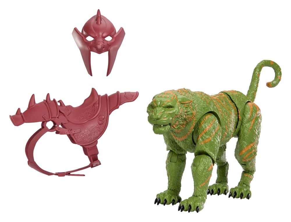Figurine Battle Cat "Movie Chronicles" de 17 cm, Maîtres de l'Univers (2026) par Mattel, montrant le personnage en détail.