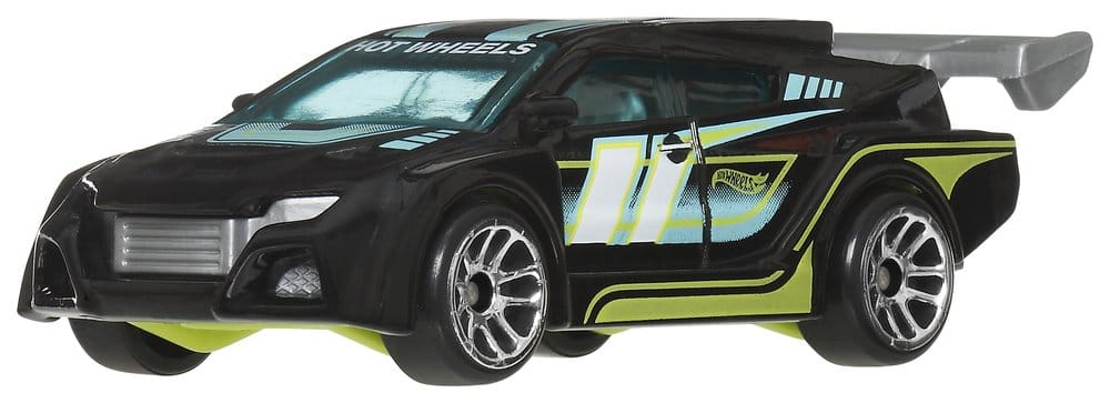 Ensemble de 6 véhicules en métal die-cast de la série Silver Series Hot Wheels Legends de Mattel, vue des voitures alignées.