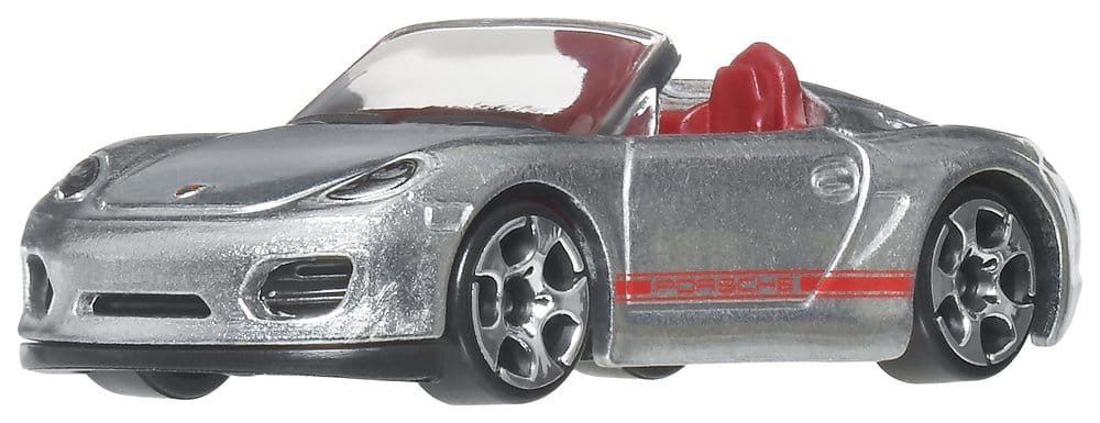 Véhicules Hot Wheels Silver Series Mattel, pack de 6 modèles en ZAMAC, voitures en métal die-cast 1/64 sur fond blanc.