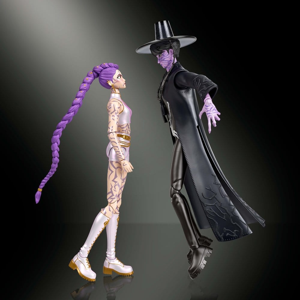 Figurines KPop Demon Hunters Rumi et Jinu, pack de 2, 15 cm, figurines Mattel représentant la bataille finale.